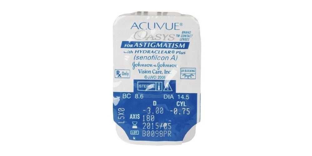 Acuvue Oasys for Astigmatism (6 toric lenses)