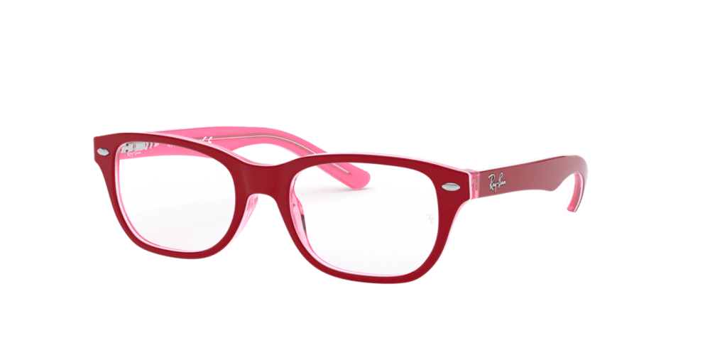 Ray-Ban Junior • Ray-Ban Kids RY-1555 Trasparent Pink On Top Bordeau • 0RY1555 3761 030A