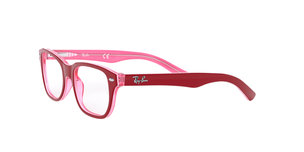 Ray-Ban Junior • Ray-Ban Kids RY-1555 Trasparent Pink On Top Bordeau • 0RY1555 3761 060A