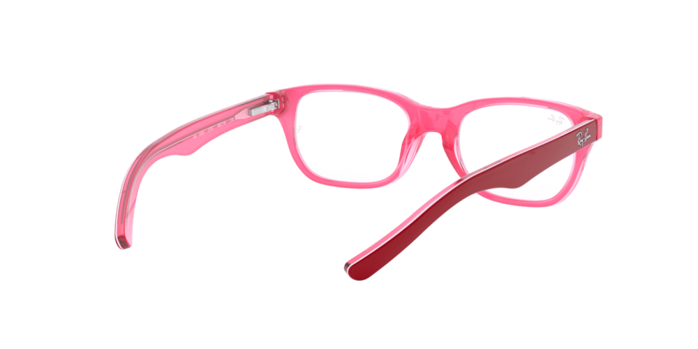 Ray-Ban Junior • Ray-Ban Kids RY-1555 Trasparent Pink On Top Bordeau • 0RY1555 3761 210A