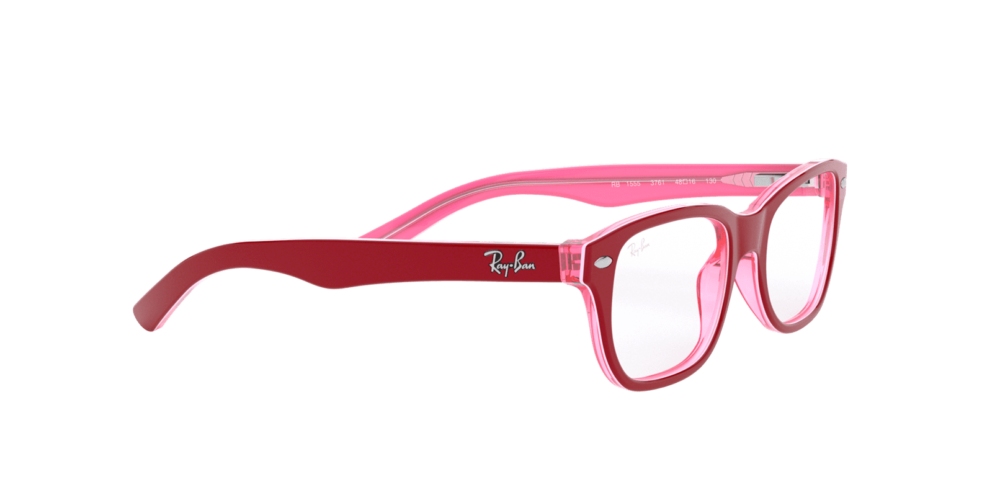 Ray-Ban Junior • Ray-Ban Kids RY-1555 Trasparent Pink On Top Bordeau • 0RY1555 3761 300A