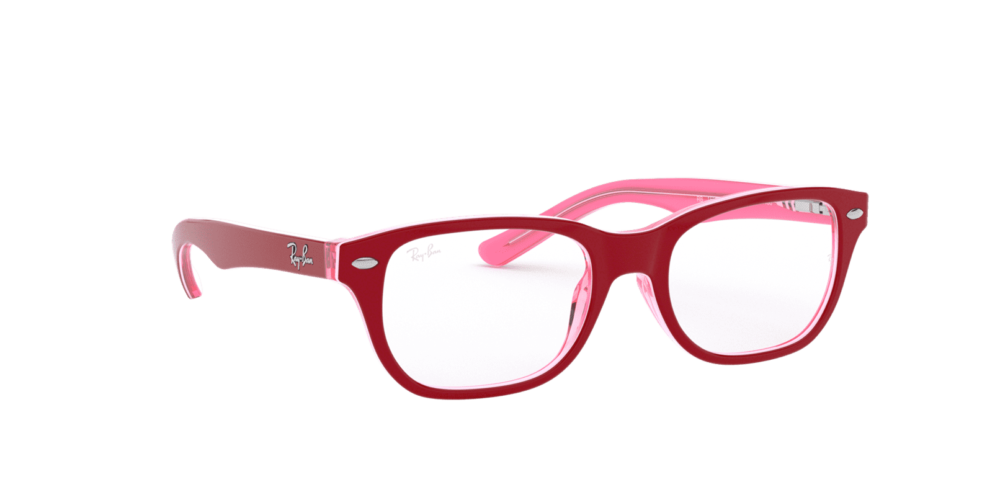 Ray-Ban Junior • Ray-Ban Kids RY-1555 Trasparent Pink On Top Bordeau • 0RY1555 3761 330A