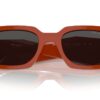 Prada PR17WS Laranja/Preto/Cinza Escuro