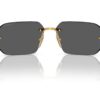 Prada PRA55S Satin Yellow Gold / Dark Grey