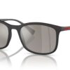 Prada Sport PS01TS Black Rubber / Light Grey Mirror Silver