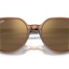 Ray-Ban RB2195 Transparentní hnědé / Světle hnědé zrcadlové zlaté