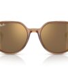 Ray-Ban RB2195 Transparentní hnědé / Světle hnědé zrcadlové zlaté