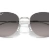 Ray-Ban RB3809 stříbrné / šedé gradientní polárně modré