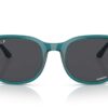 Ray-Ban RB4386 Transparent Turquoise / Polar Dark Grey