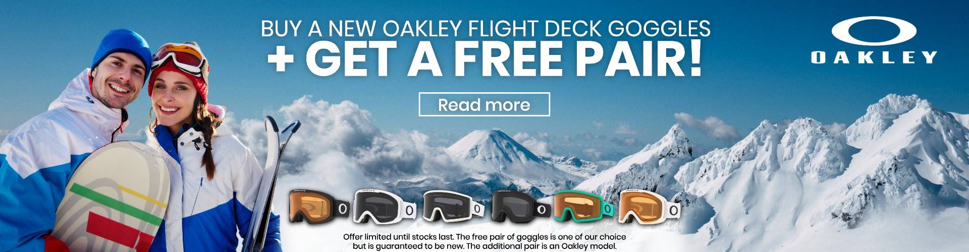 Buy new Oakley Flight Deck Snow Goggles and get a free pair