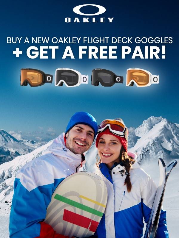 Buy new Oakley Flight Deck Snow Goggles and get a free pair