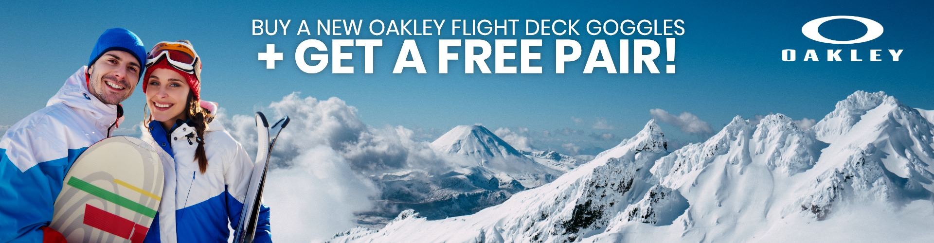 Buy new Oakley Flight Deck Snow Goggles and get a free pair