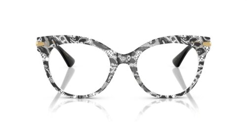 3287 - Black Lace frame / Clear lenses