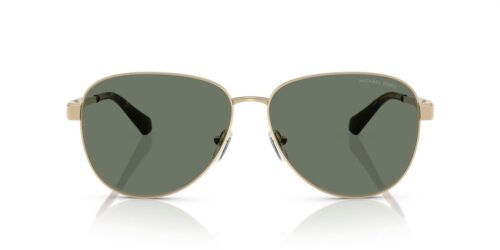 10143H - Light Gold Shiny frame / Green Solid lenses
