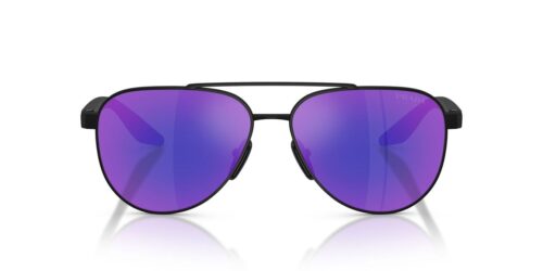 DG005U - Black Rubber frame / Dark Blue Mirror Violet lenses