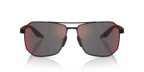 DG008F - Rubber Black frame / Dark Grey Mirror Blue/Red lenses