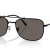 Ray-Ban RB3755 tummanharmaat aurinkolasit