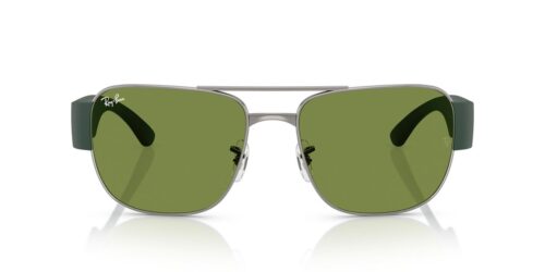 004/4E - Gunmetal-stel / Grønne linser