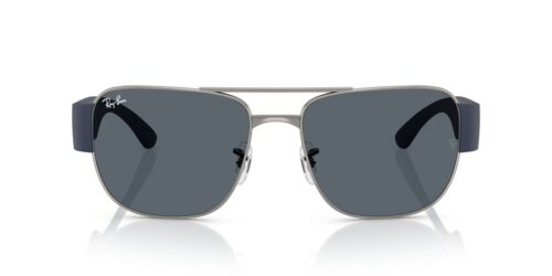 004/R5 - Gunmetal-stel / Blå linser