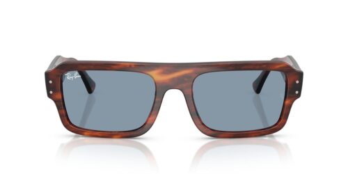 139856 - Striped Havana frame / Blue lenses
