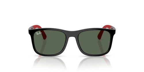 713171 - Black On Rubber Red frame / DARK GREEN lenses