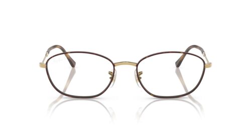 3177 - Havana On Gold frame / Clear lenses