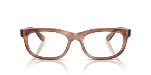 8399 - Stribet brunt stel / Klare glas