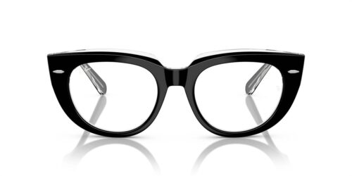 2034 - Black On Transparent frame / Clear lenses