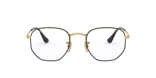 2991 - Black On Gold frame / Clear lenses