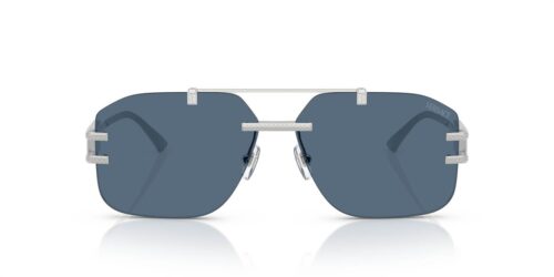 100080 - Silver frame / Blue lenses