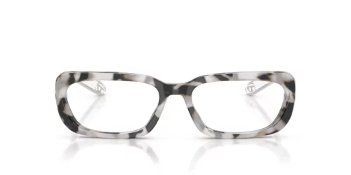 721 - Black White Tortoise frame / Clear lenses