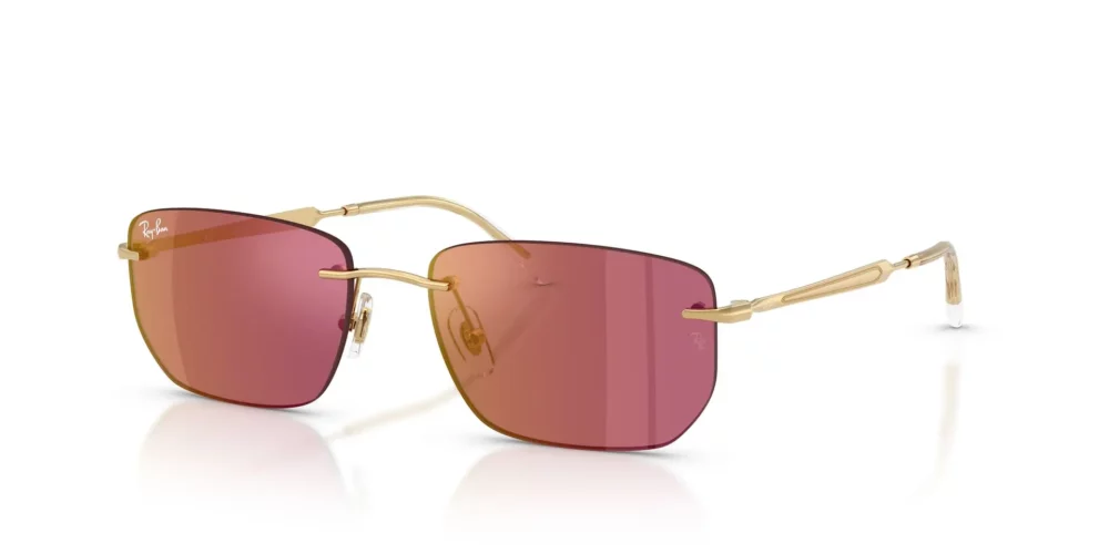 Ray-Ban RB3768 tmavě fialová zrcadlově červená