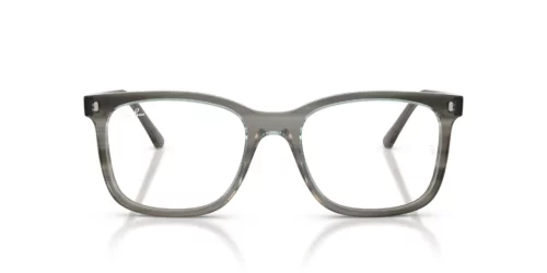 8453 - Striped Grey frame / Clear lenses