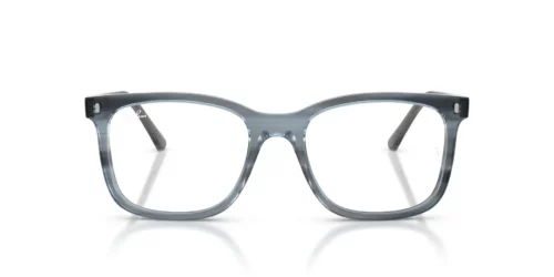8456 - Striped Blue frame / Clear lenses
