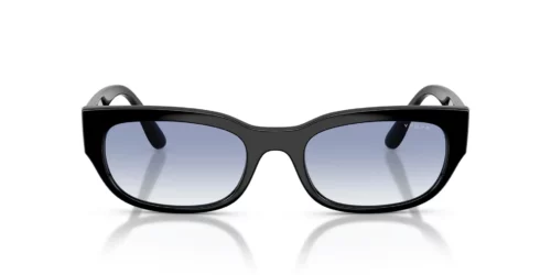 W44/19 - Black frame / Clear Gradient Light Blue lenses