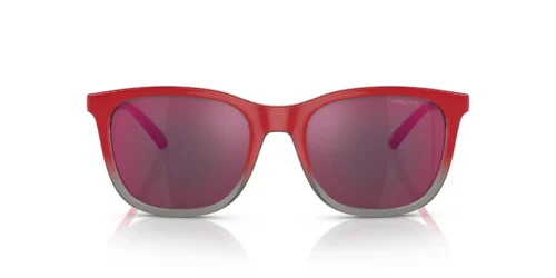 28386Q - Grad Red On Transp Gray frame / Grey Mirror Red Yellow lenses