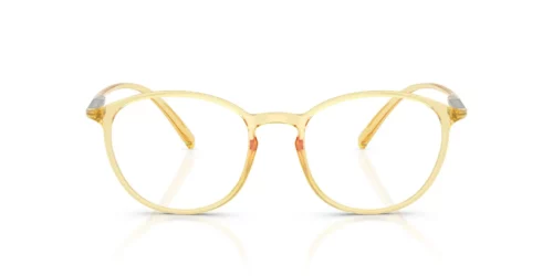 6238 - Armação transparente cor mel / Lentes transparentes
