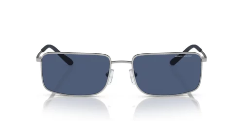 602080 - Matte Silver frame / DARK BLUE lenses