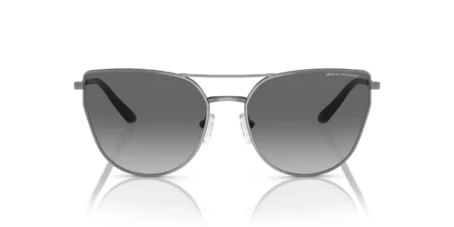 608511 - Armação em tom de chumbo brilhante / Lentes cinza degradê