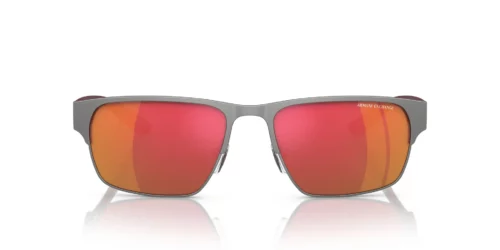 60036Q - Matte Gunmetal frame / Dark Violet Mirror Red lenses