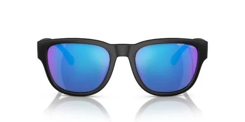 832525 - Matte Black frame / Green Mirror Light Blue lenses