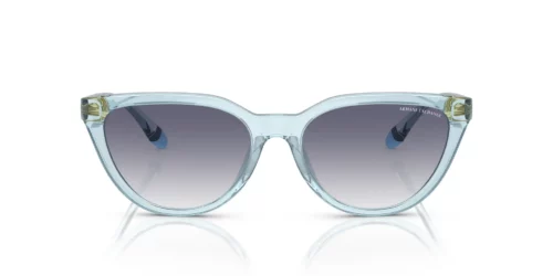 8340X0 - Armação azul transparente brilhante / Lentes azuis degradê transparentes