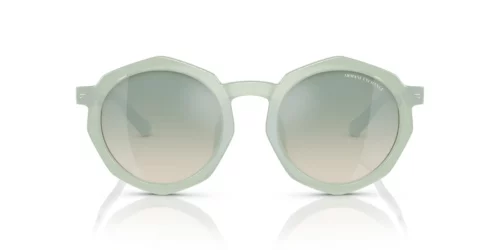 8160W0 - Shiny Opaline Azure frame / Gradient Green Mirror Silver lenses