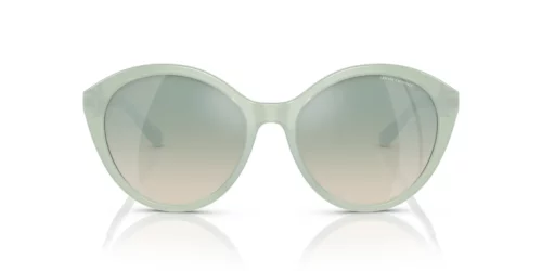 8160W0 - Shiny Opaline Azure frame / Gradient Green Mirror Silver lenses