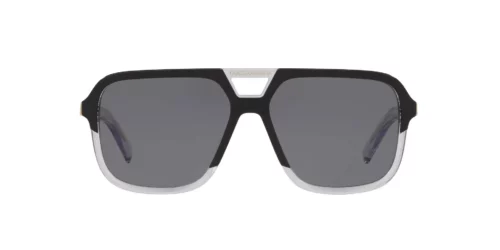 501/81 - Top Black On Crystal frame / DARK GREY lenses