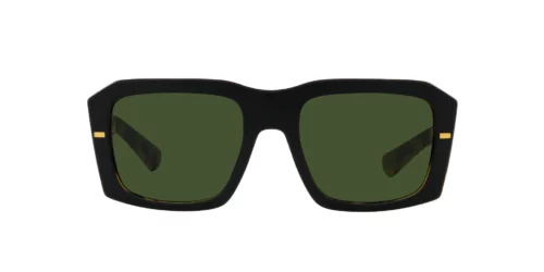 340471 - Matte Black On Yellow Havana frame / DARK GREEN lenses