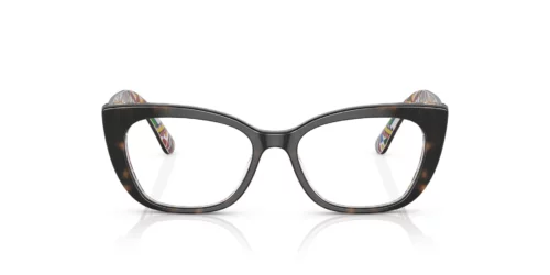 3217 - Havana On White Barrow frame / Clear lenses