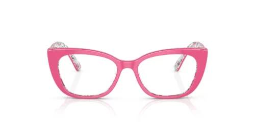 3408 - Pink On Pink Flowers frame / Clear lenses