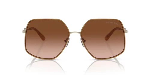 10143B - Montura color oro claro/carey ámbar / Lentes degradadas color ámbar