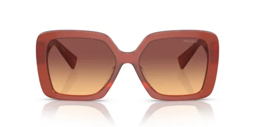10M07P - Cognac Opal montuur / Oranje verloop violette lenzen
